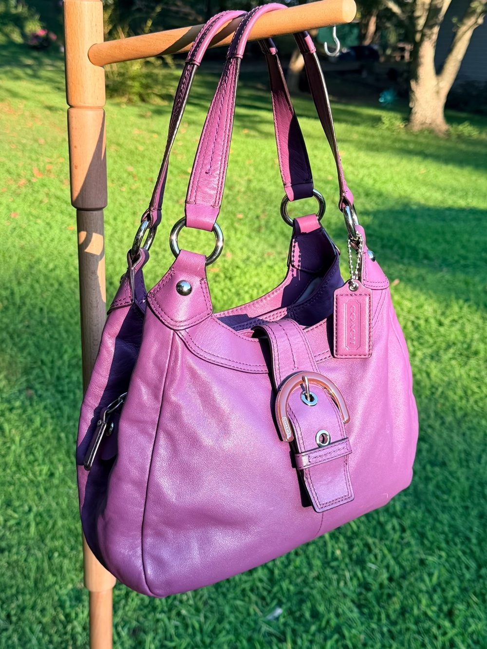 Coach Lavender Leather Soho F17129 Vintage - Picture 2 of 8
